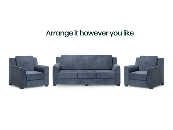 Erica Upholstered 5 Seater Sofa Set